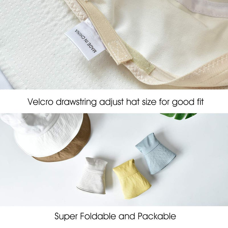 SOMALER Womens Cotton Wide Brim Sun Hats UPF64+ UV Packable Beach Hat Summer Bucket Cap for Travel - Image 4